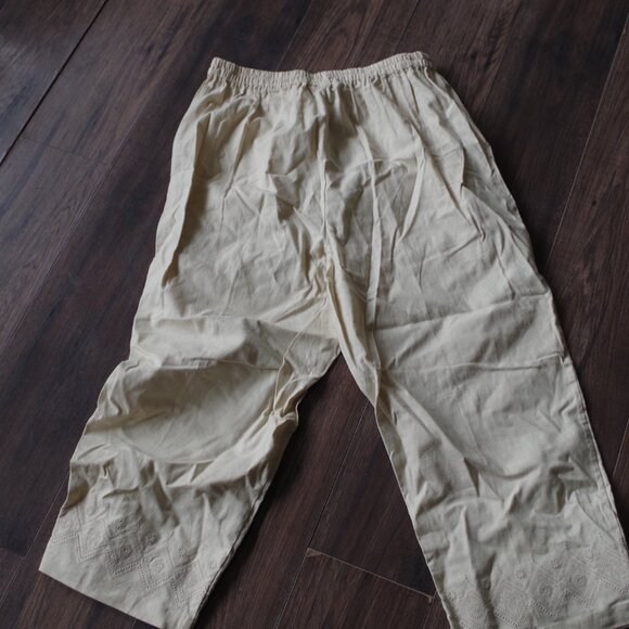 New Vintage Linen Blend Northern Reflections Ladies Capris - Picture 5 of 5